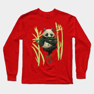 Panda Mantra Long Sleeve T-Shirt